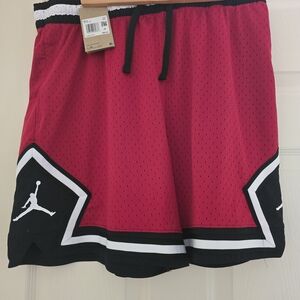 Jordan  and White Dri-Fit Athletic Shorts